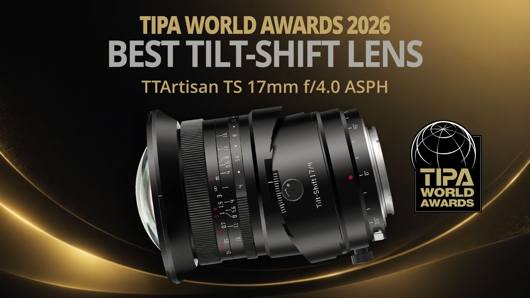 Banner TTArtisan 17mm Bes tilt shift tipa world awards 2026 TTArtisan Iberia - Loja oficial